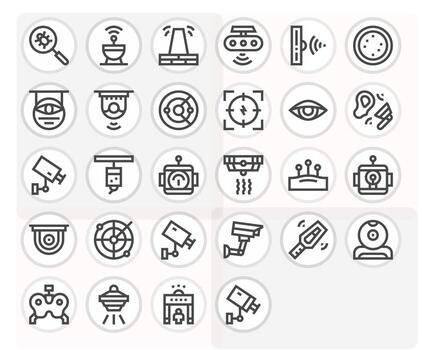 Detection Comprehensive Bundle with 28 Editable Bold Line High Resolution Icons vector