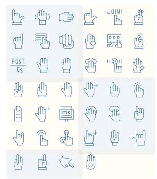 Click Essential Set including 40 Display Perfect Thin Line 64x64 Icons vector