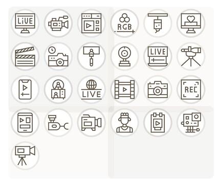 Comprehensive Bundle with 25 Pixel Optimized Regular Line High Resolution Icons vector
