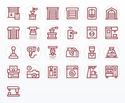 automático gráficos presentando 25 regular línea píxel optimizado 128x128 diseños vector