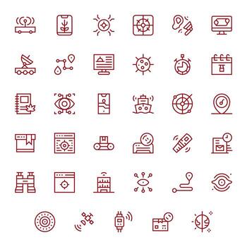 35 64 x 64 regular línea íconos optimizado para rastreo monitor Perfecto monitor vector