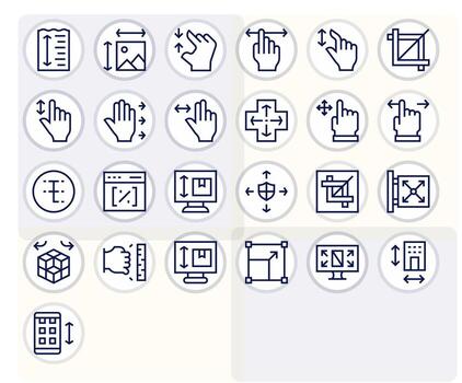 Resize including 25 High Resolution Regular Line Illustrations vector