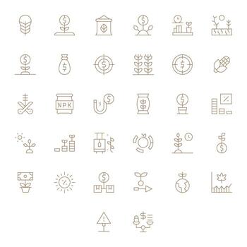 Yield featuring 32 64x64 Icons in Thin Line Design vector