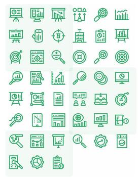 Bold Line Pixel Aligned Icons from Metrics Set with 45 High Resolution Icons vector