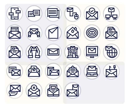 28 64 x 64 negrita línea íconos optimizado para bandeja de salida detalle mejorado monitor vector