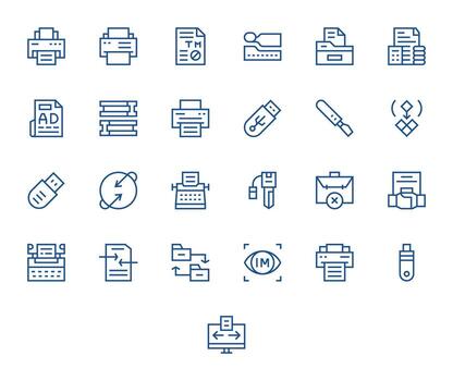 Copiar último paquete con 25 alto resolución regular línea píxel alineado íconos vector