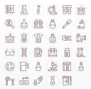 35 Regular Line PIXEL Perfect High Resolution Icons from Lab Suite vector