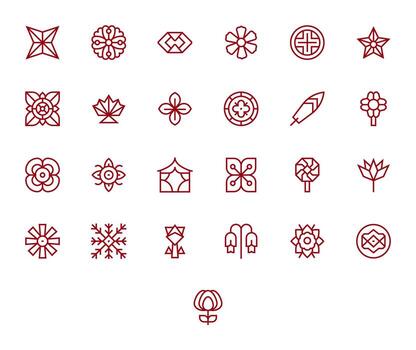 25 retina Listo regular línea íconos optimizado para decorativo elemento editable monitor vector