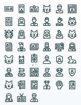 perfil icono repositorio conteniendo 45 negrita línea alto resolución detalle mejorado gráficos vector