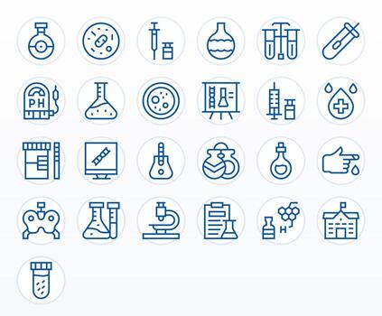 25 High Resolution Icons for Lab in Editable Regular Line Format vector