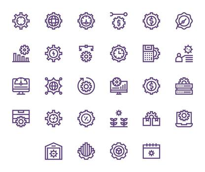 28 Bold Line Editable Icons tailored for Optimization High Resolution interface vector