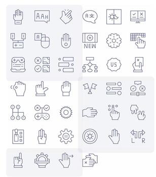 40 píxel alineado Delgado línea íconos diseñado para opción interfaz vector