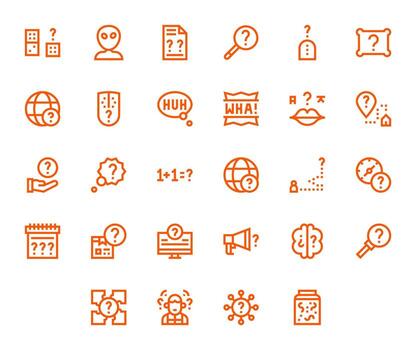 Unknown Modern Collection with 28 Bold Line 256x256 Pixel Optimized Icons vector