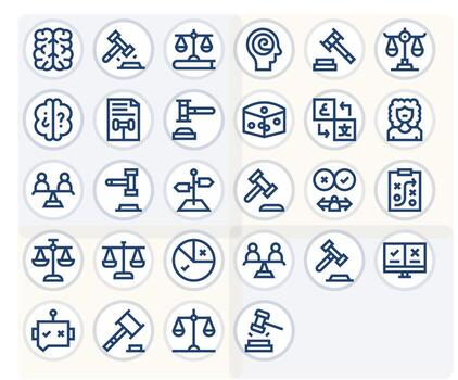 28 Bold Line Icons for Decision in crisp Retina Ready Pixel Optimized resolution vector