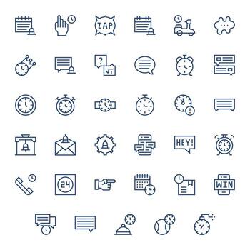 35 256x256 Icons for Prompt in Display Perfect Regular Line Format vector