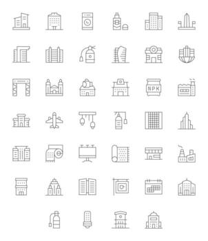 comercial icono caja de herramientas presentando 40 píxel optimizado 256x256 Delgado línea elementos vector