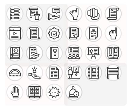 28 Display Perfect Bold Line Icons designed for Instruction Interface vector