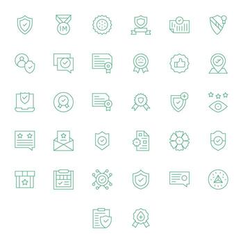 Verified Comprehensive Bundle with 32 Pixel Optimized Thin Line Retina Ready Icons vector