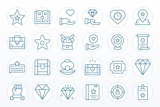 24 Thin Line Editable Icons for Valuable Graphics vector