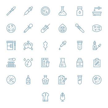 32 Delgado línea editable íconos para muestra gráficos vector