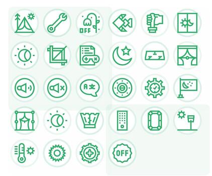 28 Bold Line Icons from Setting in High Resolution Grid Fitted Quality vector
