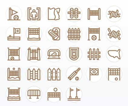 28 monitor Perfecto íconos temática alrededor Perímetro en retina Listo negrita línea formato vector