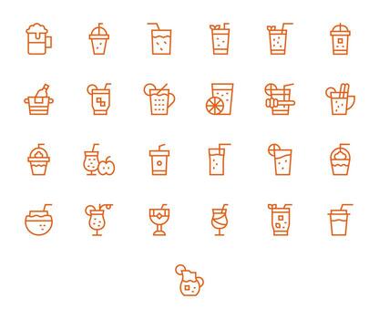 25 Regular Line PIXEL Perfect Icons tailored for Iced High Resolution interface vector