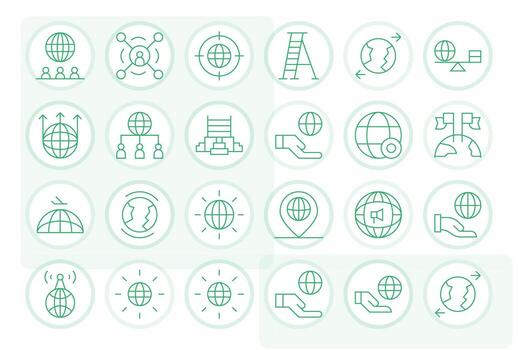 24 Thin Line PIXEL Perfect Icons crafted for Reach High Resolution applications vector