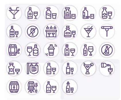 Liquor Graphics featuring 28 Bold Line Pixel Aligned High Resolution Designs vector