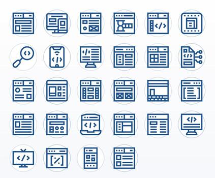 28 Icons for Css optimized in Pixel Optimized Retina Ready Bold Line resolution vector