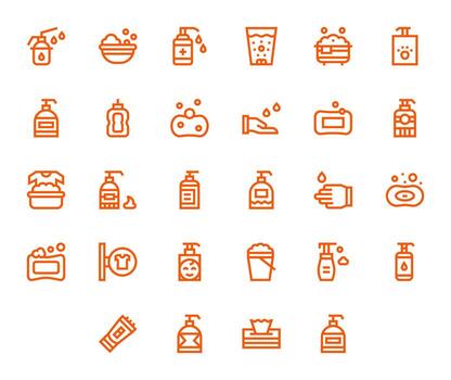 Soap Graphics featuring 28 Bold Line Pixel Optimized 256x256 Designs vector