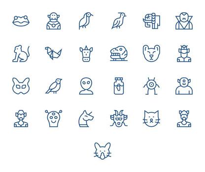 Creature Graphics featuring 25 Regular Line Grid Fitted High Resolution Designs vector