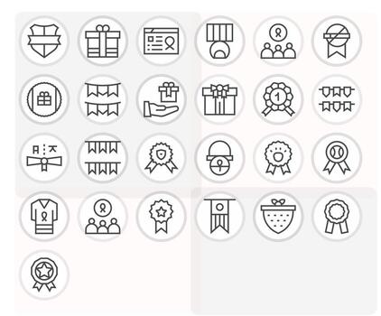 cinta completar paquete con 25 256x256 regular línea editable íconos vector