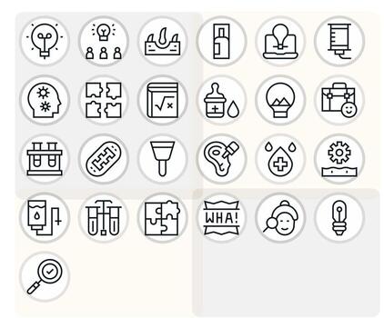 solución icono arsenal con 25 256x256 regular línea píxel optimizado diseños vector