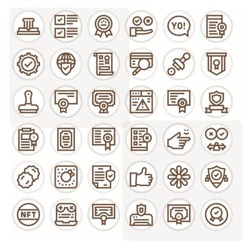Validation Icon Repository containing 36 Bold Line High Resolution Editable graphics vector