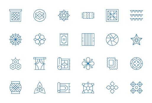 24 íconos para estampado presentando retina Listo píxel Perfecto Delgado línea gráficos vector