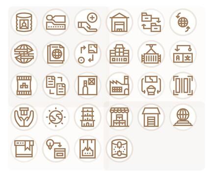 28 Import Pixel Optimized Icons in High Resolution Bold Line Aesthetic vector