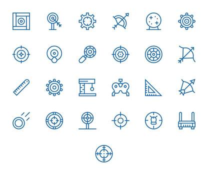 25 High Resolution Icons for Accuracy in Editable Regular Line Format vector