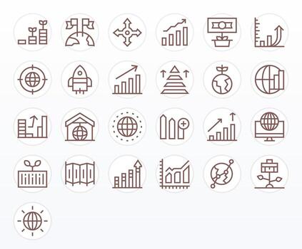 Regular Line Pixel Optimized Icons from Expansion Set with 25 256x256 Icons vector