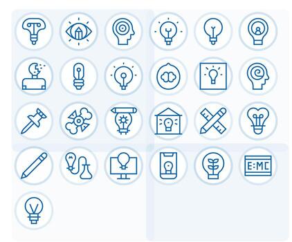 Concept Editable Set with 25 256x256 Regular Line Icons vector