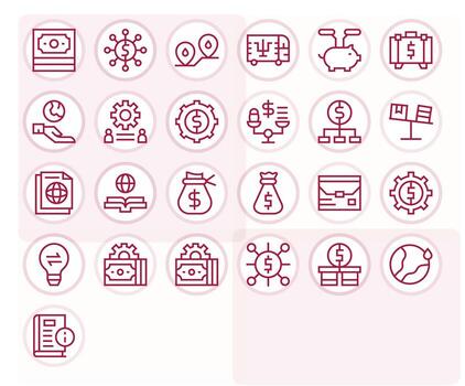 recursos retina Listo icono paquete con 25 regular línea píxel alineado elementos vector