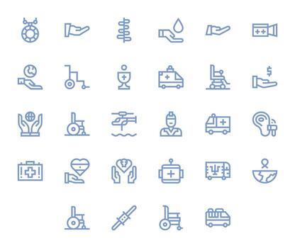 ayuda icono biblioteca con 28 negrita línea 64 x 64 píxel optimizado diseños vector