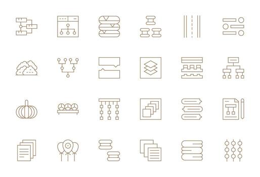 Grouping Icon Repository containing 24 Thin Line Retina Ready Grid Fitted graphics vector