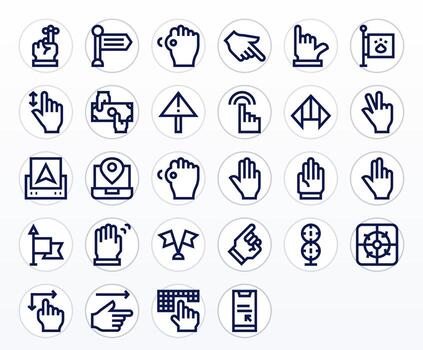 Pointer Premium Bundle with 28 High Resolution Pixel Aligned Bold Line Icons vector