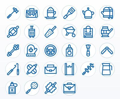 Handle Icon Repository containing 28 Bold Line 64x64 Grid Fitted graphics vector