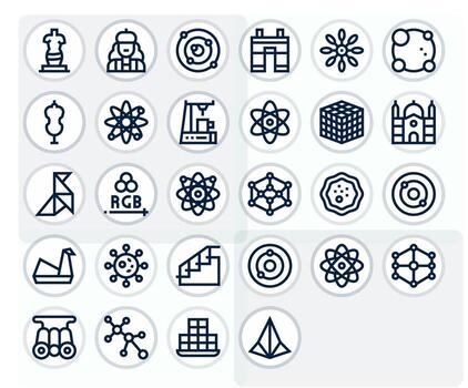28 Editable Icons themed around Model in High Resolution Bold Line format vector