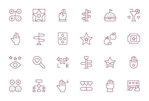 24 alto resolución Delgado línea monitor Perfecto íconos para elección proyectos vector