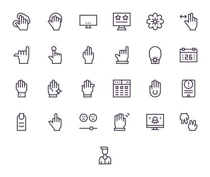 ux escalable conjunto presentando 25 píxel optimizado regular línea 256x256 íconos vector