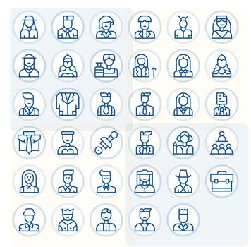 ejecutivo icono repositorio conteniendo 35 regular línea alto resolución píxel optimizado gráficos vector