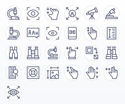 25 64 x 64 regular línea editable íconos para aumentar proyectos vector